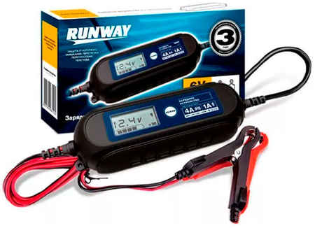 Умное зарядное устройство для аккумуляторов RUNWAY Smart car charger 6/12В; 1А/4А (RR-105) 965844465230610