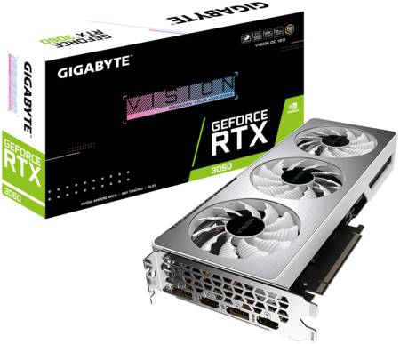 Видеокарта Gigabyte NVIDIA GeForce RTX3060 VISION OC LHR (GV-N3060VISION OC-12GD 2.0) GeForce RTX 3060 VISION OC (LHR) 965844465442326