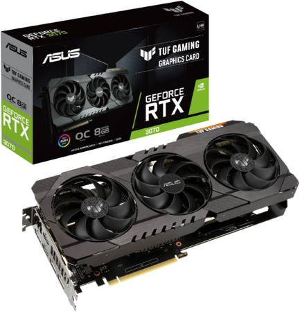 Видеокарта ASUS NVIDIA GeForce RTX 3070 8Gb (TUF-RTX3070-O8G-V2-GAMING) GeForce RTX 3070 V2 TUF Gaming OC Edition (LHR)