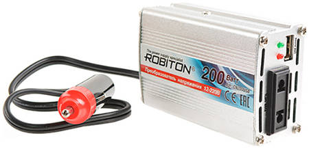 Автоинвертор Robiton CN200USB (200Вт) с 12В на 220В 17503 965844465480364