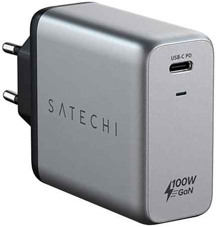 Зарядное устройство Satechi Compact Charger GaN Power (USB Type-C PD), серый космос 965844465520146