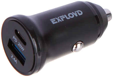 Автомобильное зарядное устройство Exployd EX-Z-1137 PD 20W+2,4A черное 965844465596421
