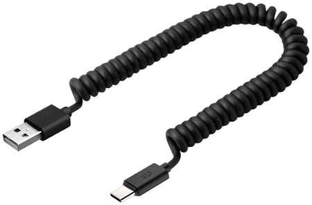 Кабель BoraSCO USB/Type-C 2А 2м, витой, черный (21974) 965844465755435