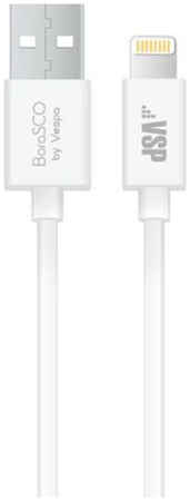 Кабель BoraSCO USB/Lightning 2А 3м, белый (37936) 965844465755490