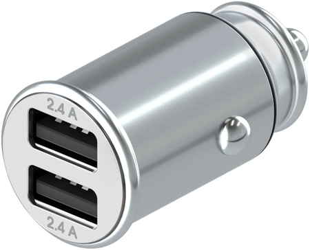 Зарядное устройство InterStep Metal: 2xUSB, 24W, Silver (IS-CC-2USBMSCHG-000B201) 965844465903712