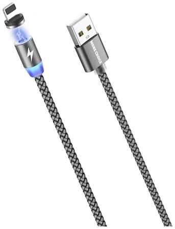 Дата-кабель More choice K61Si Smart USB 2.4A для Lightning 8-pin Magnetic нейлон 1м Silver 965844465965027