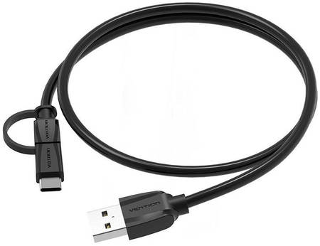 Кабель Vention CABBF Type-C 1м Black CABBF USB TypeC+microB 1м 965844466342978