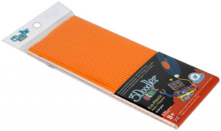 Wobble Works Эко-пластик к 3Д ручке 3Doodler Start, цвет оранжевый 24 шт 965844466507359