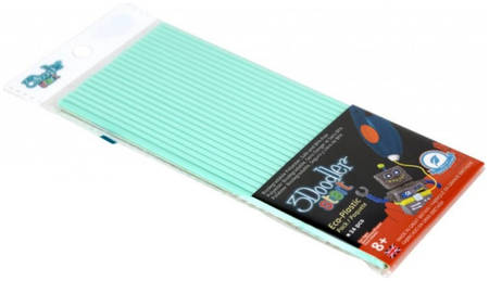 Wobble Works Эко-пластик к 3Д ручке 3Doodler Start, цвет мятный 24 шт 965844466507883