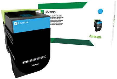 Картридж для лазерного принтера Lexmark 80C8HCE голубой, оригинальный 965844466552276
