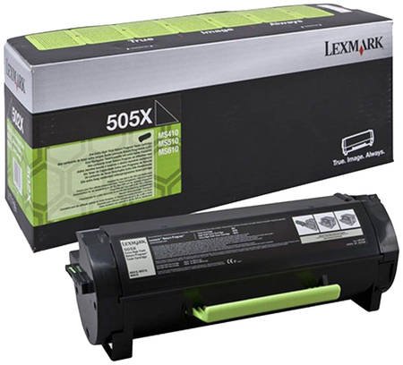 Картридж для лазерного принтера Lexmark 50F5X0E, черный, оригинал 965844466552730