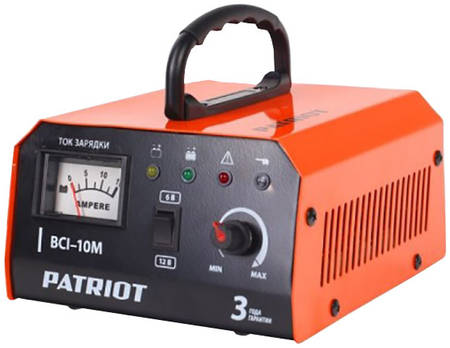 Зарядное устройство Patriot BCI-10M (6/12В, мощность 400Вт, ток 10А, емкость 10-150Ач)