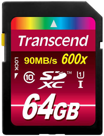 Карта памяти Transcend Card SDXC 64GB TS64GSDXC10U1 965844467007413