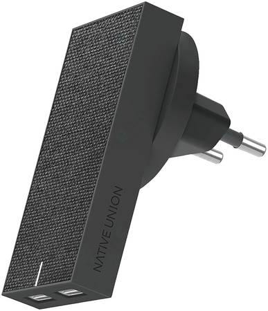 Сетевое зарядное устройство NATIVE UNION Smart 2, 2 USB, 3,1 A, (SMART-2-GRY-FB-INT) grey Smart 2 Charger International 965844467008154