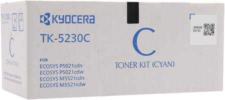 Картридж для лазерного принтера Kyocera TK-5230C, голубой, оригинал 965844467026310