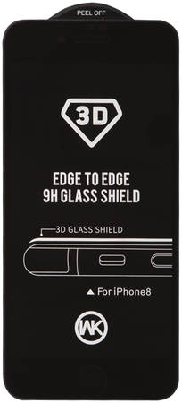 Защитное стекло для iPhone 8 WK Leiting Series Curved Edge Tempered Glass (черное)