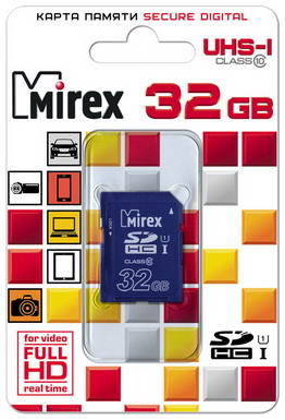 Карта памяти MIREX SDHC 32GB 13611-SD1UHS32