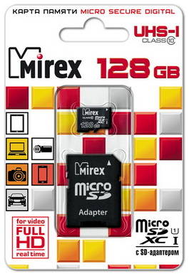 Карта памяти Micro SDХC MIREX 128GB 13613-AD10S128 965844467054147