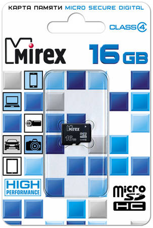 Карта памяти MIREX Micro SDHC 16GB 13612-MCROSD16 965844467054233