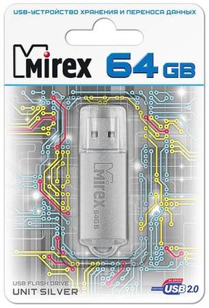 Флешка MIREX Unit 64ГБ Silver (13600-FMUUSI64) 965844467054243