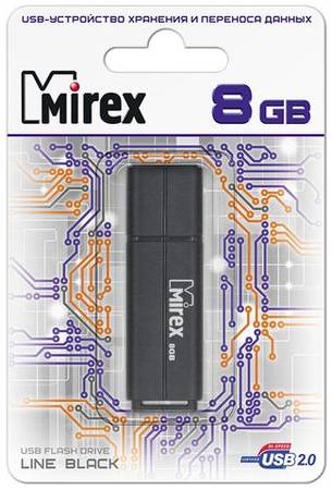 Флешка MIREX Line 8ГБ Black (13600-FMULBK08) 965844467054244