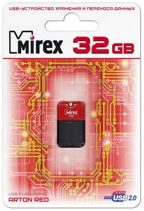Флешка MIREX Arton 32ГБ Black/Red (13600-FMUART32) 965844467054282