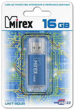 Флешка MIREX Unit 16ГБ Blue (13600-FMUAQU16) 965844467054293