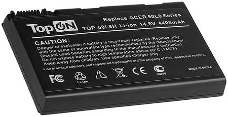TopON Аккумулятор для ноутбука Acer Aspire 3690, 5110, 5680, TravelMate 2490, 3900, 423 965844467077063