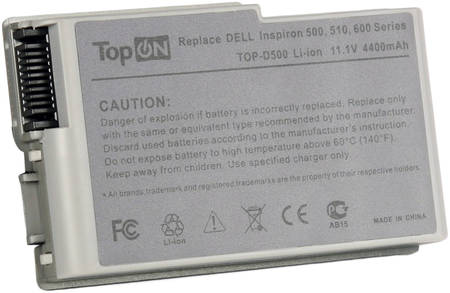 TopON Аккумулятор для ноутбука Dell Inspiron 500m, 600m, Latitude D500, D600, Precision 965844467077908