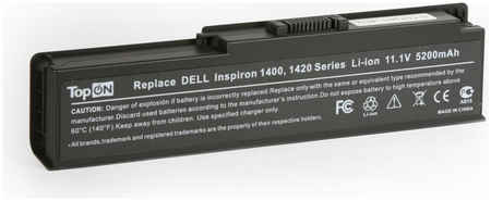 TopON Аккумулятор для ноутбука Dell Inspiron 1420, Vostro 1400 Series