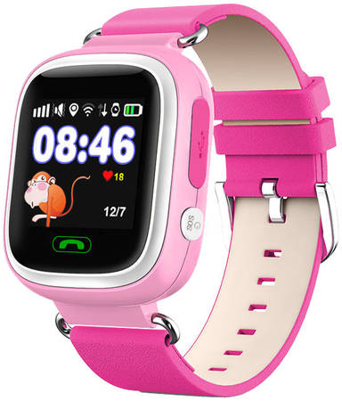 Детские смарт-часы Smart Baby Watch Q90 с телефоном и GPS трекером Pink/Pink 965844467093207