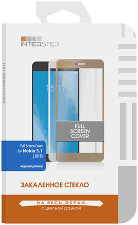 Защитное стекло InterStep для Nokia 5.1 (2018) Black Full Screen Cover для Nokia 5.1 2018. черная рамка 965844467098141