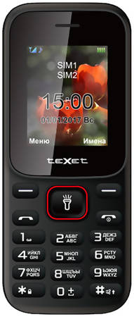 Мобильный телефон teXet TM-128 Black/Red 965844467130340