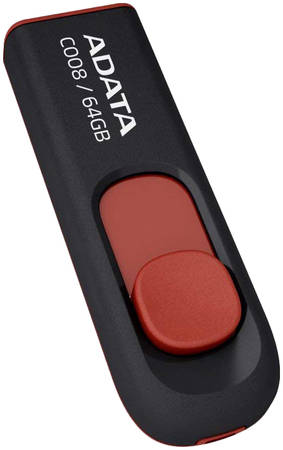 Флешка ADATA Classic C008 64ГБ Red/Black (AC008-64G-RKD) 965844467135664