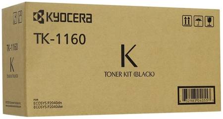 Картридж для лазерного принтера Kyocera TK-1160, черный, оригинал 965844467152254