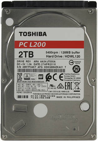 Жесткий диск Toshiba L200 2ТБ (HDWL120UZSVA) 965844467313530
