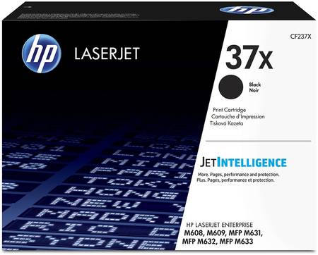 Картридж для лазерного принтера HP 37X (CF237X) черный, оригинал 965844467314048