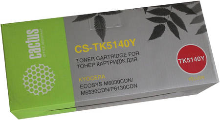 Тонер-картридж для лазерного принтера CACTUS CS-TK5140Y желтый, совместимый 965844467314212