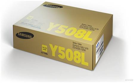 Картридж для лазерного принтера Samsung CLT-Y508S, желтый, оригинал 965844467314402