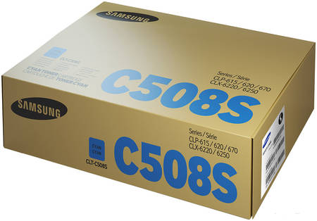 Картридж для лазерного принтера Samsung CLT-C508S, голубой, оригинал 965844467314406