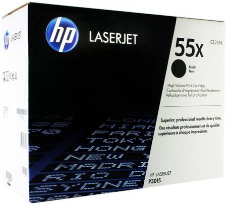 Картридж для лазерного принтера HP 55X (CE255X) черный, оригинал 55Х 965844467314446