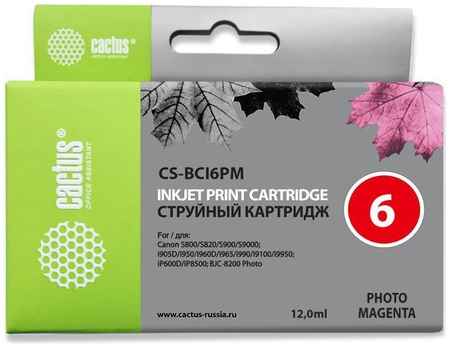 Картридж для струйного принтера CACTUS CS-BCI6PM пурпурный, совместимый