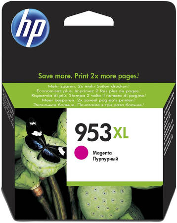 Картридж для струйного принтера HP 953XL (F6U17AE) пурпурный, оригинал