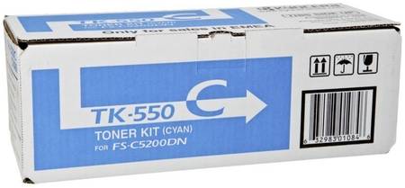 Картридж для лазерного принтера Kyocera TK-550C, голубой, оригинал 965844467314807