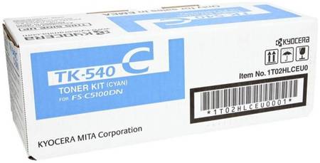 Картридж для лазерного принтера Kyocera TK-540C, голубой, оригинал 965844467314815