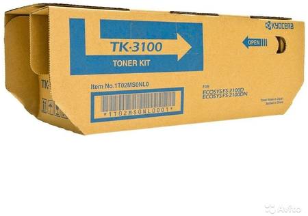 Картридж для лазерного принтера Kyocera TK-3100, черный, оригинал 965844467314821
