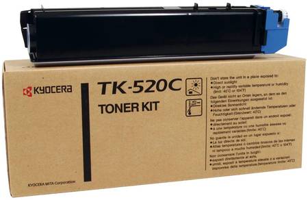 Картридж для лазерного принтера Kyocera TK-520C, голубой, оригинал 965844467314828