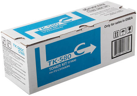 Картридж для лазерного принтера Kyocera TK-580C, голубой, оригинал 965844467314892