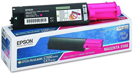 Картридж для лазерного принтера Epson C13S050188, пурпурный, оригинал 965844467314993