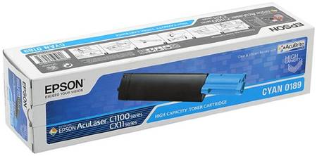 Картридж для лазерного принтера Epson C13S050189, голубой, оригинал 965844467314995